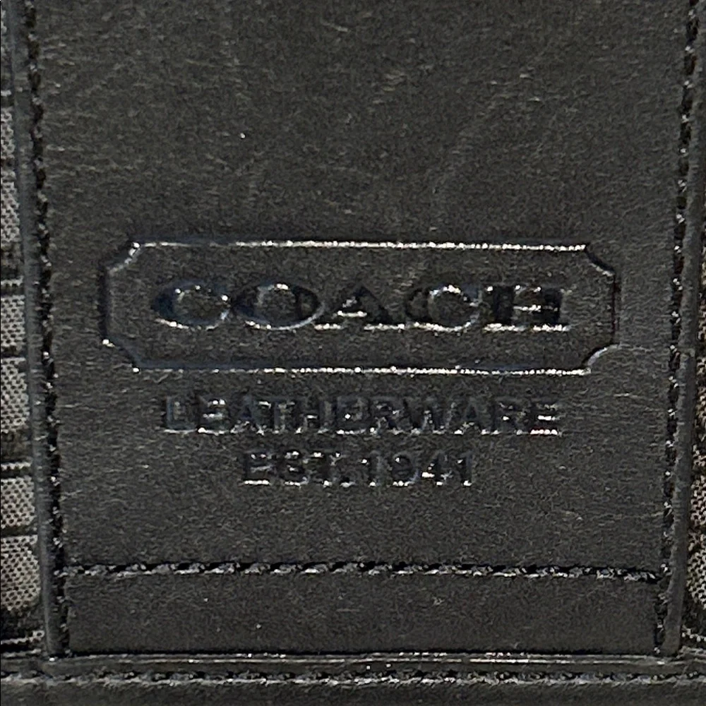Coach Signature Hudson Laptop Black Men's Messenger Bag